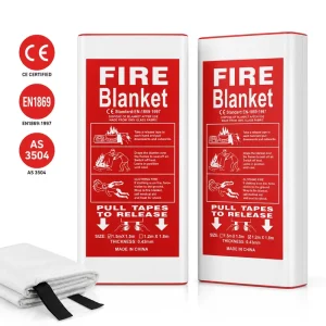0.43mm Fiberglass Fire Blanket PVC Hard Case Multi Size Emergency Fire Safety Equipment OEM Supply
