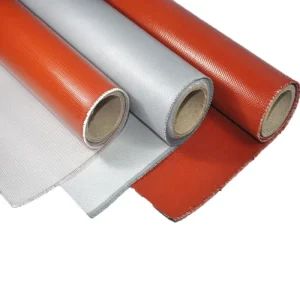 0.43mm Thickness Fireproof Heat Resistant Alkali Free Silicon Coated Boiler Insulation Material Silicon Fiberglass Fabric
