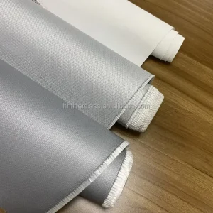 0.8mm Thick Double Side Silicone Coated Medium Silica Fiber Cloth 800℃ Heat Resistant for Thermal Insulation Fire and Fireproof