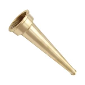 1-1/2 NPSH (NPT) Brass Firefighting Equipment 10 Inch Length Plain Hose Nozzle with 1/2 Inch Orifice Fire Hydrant Accessory
