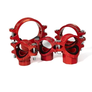 1-12″ FM Ductile Iron Grooved Mechanical Tee Fire Fighting Pipe Fitting with Painted Surface
