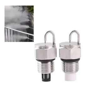 1/8 Stainless Steel Garden Nozzle Ruby Mist Spray with Water Powered Pressure Fine Misting Dust Control