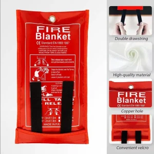 1.0 x 1.0 m Fiberglass Fireproof Anti Emergency Kitchen Fire Blankets