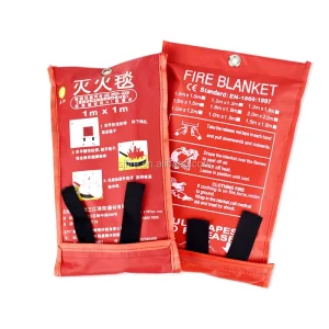 1.0×1.0m Standard Emergency Fire Retardant Protection Heat Insulation Fiberglass Fire Blanket