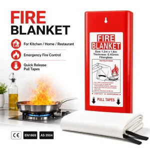 1.2m * 1.8m PVC Box Fire Blanket Fiberglass Fabric CE Compliant Single Pack