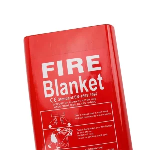 1.5*1.5m 0.43mm Fiberglass Fire Blanket PVC Hard Box CE EN1869 AS3504