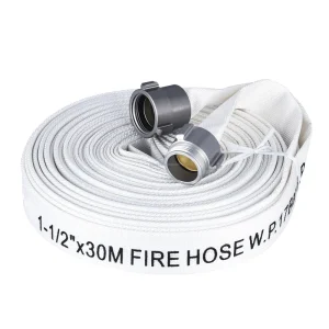 1.5 Inch 8 bar 20M 30M Wear resistant PVC Lined Double Jacket Fire Hose with Coupling Factory