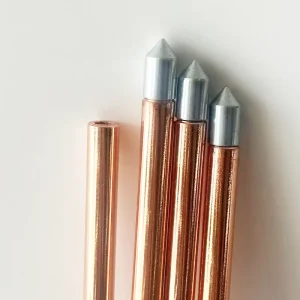1.5m 2.5m Copper Clad Stainless Steel Non Magnetic Earth Copper Ground Rod Lightning Protection Earthing Ground Rod
