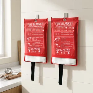 1.8m Emergency Fire Blanket Heat Resistant Fire Suppression Blanket for Home Kitchen Safety