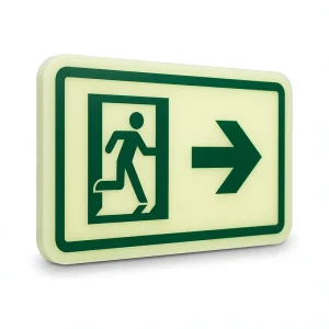 100*200mm Reflective Traffic Sign Board Safety Exit & Passage Sign at Stairwell Entrance