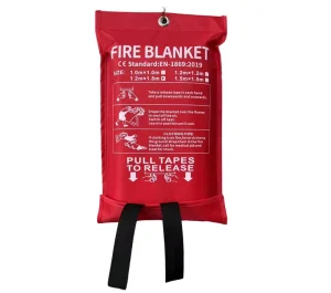 100% Fiberglass 1m X 1m Fire Safety Blanket with No Grommet Holes for Home Garage Camping Emergency Fire Protection
