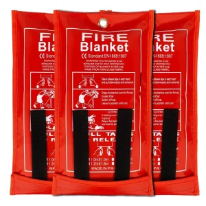 100% Fiberglass Fire Suppression Blanket Emergency Fire Blanket CE Certified 0.43mm Thick 6FT X 4FT for Kitchen Camping