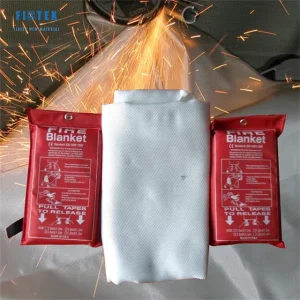 100% Fiberglass Reusable Silicone Coated Fire Blanket