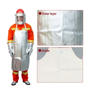 1000 Aluminized Heat Resistant Welding Apron Flame Resistant Water Proof Safety Lab Firefighter Apron Coat Suit