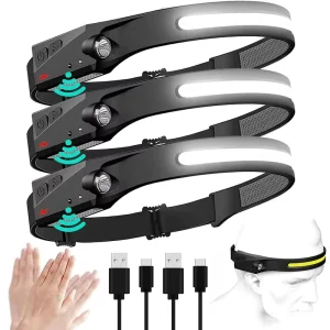 10000 Lumen Super Bright USB Charging Motion Waterproof COB LED Head Emergency Light Lamp Flashlight Headlight Sensor Headlamp