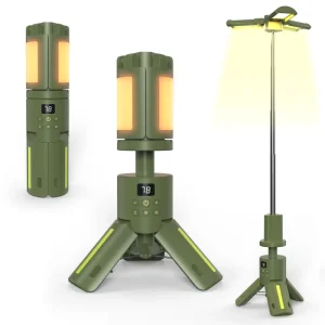 10050mAh Rechargeable Outdoor Hiking Fishing Tent Lamp 6000 Lm Magnetic Rotatable Telescopic LED RV Camping Lantern