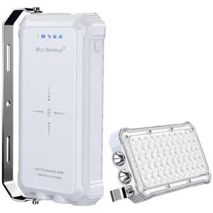 100W 5 in 1 Multifunctional 20000mAh Battery Capacity 1200lm Wireless Rechargeable Camping Light for Outdoor Activity