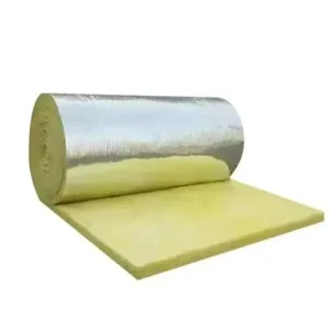 100mm Thick Aluminum Foil Veneer Glass Wool Blanket Roll Hydrophobic Fiberglass Insulation for Walls or Roofs