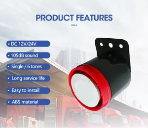 105dB High Decibel Mini Piezo Siren Piezo Alarm Buzzer for Intrusion & Fire Security Alarm System