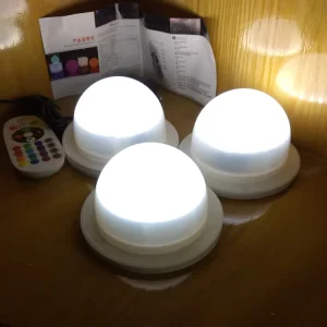 10PCS lot Waterproof Outdoor Color Changing LED Mood Light with Remote Control Rechargeable Battery ABS Material