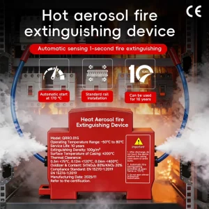 10g/20g/30g/40g Aerosol Fire Extinguishing Device Rail Mount for Distribution Cabinet Box