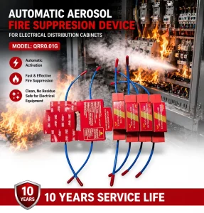 10g Automatic Rail Mounted Industrial Aerosol F I R E Extinguishing Device High Efficiency Clean Gas Electrical Cabinet Control