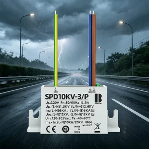 10kV Surge Protector BP SPD10KV 3 P Parallel SPD IP67 Waterproof Lightning Protection Outdoor Flood Light LED Street Lighting