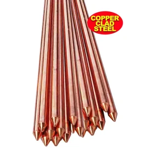 12.7mm*2400mm Copper Clad Steel Ground Rod Diameter Electrical Copper Bonded Steel Earth Rod Electrode