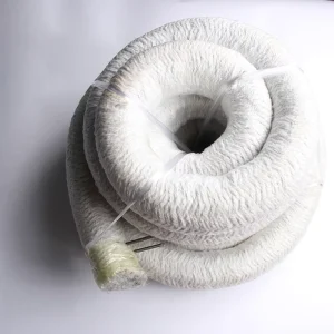 1260C SS310 Wire Reinforced Ceramic Fiber Round Rope for Kiln Car Seal Heat Insulation 1050C Working Temperature