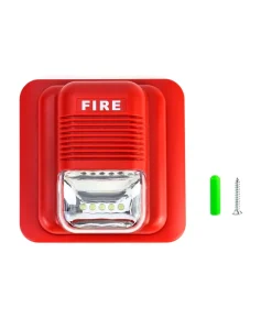 12V 24V Fire Siren Horn With Strobe Emergency Alarm Speaker Security Electronic Sound Siren Fire Alarm System