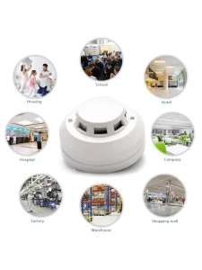 12V Wired Smoke Leak Fire Detector Alarm Sensor Standalone for Wired Terminal Alarm System