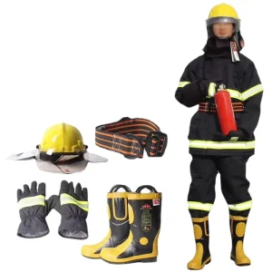 14 Piece 3C All Aramid Material Firefighting Suit Set Includes Clothing Helmet Boots Gloves Belt