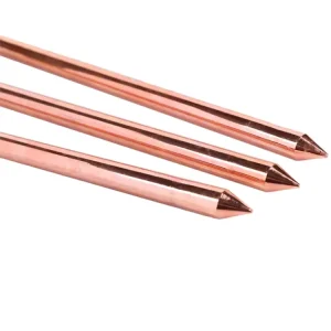 14.2mm Copper-Bonded Q235 Carbon Steel Earth Rod Lightning Protection Grounding System Bar Shape