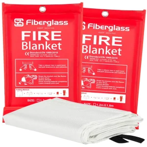 15oz 1m * 1m 39.37 * 39.37inch 0.43mm Fiberglass Fire Blankets
