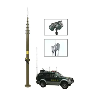 18m 20m 25m Telescopic Antenna Mast For Hf, Vhf, Uhf And Shf Wireless Communications
