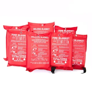 1m X 1.5m 100% Fiberglass Heat Resistant Fireproof Blanket for Home Use 550 Temperature Resistance