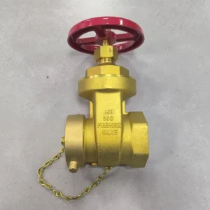 2 1 2 Inch Brass Fire Hose Gate Valve NPT Threaded End with Test Port for Fire Hydrants