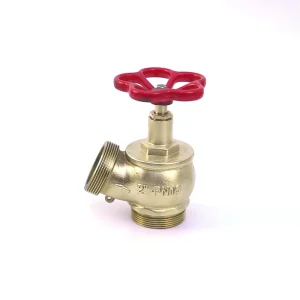 2 Inch External Thread Brass Angle Valve Oblique Fire Hose Adapter for Fire Fighting Emergency Rescue Durable Easy Installation