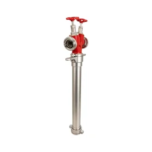 2 Way Breeching Inlet Fire Hydrant Valve Pillar Design for Wet Riser Firefighting Equipment & Accessories