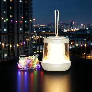 2 in 1 Camping Lantern & String Lights 10M LED Portable Multifunctional Tent Festoon Campfire Night Light Decorative Home Deco