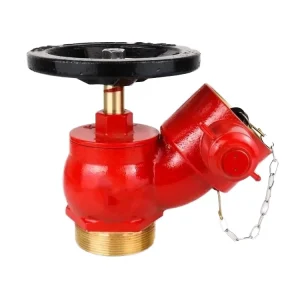2.5 Inch BSP Oblique Fire Hydrant Landing Valve BS336 Red Brass Material External Thread Firefighting Equipment Accessories