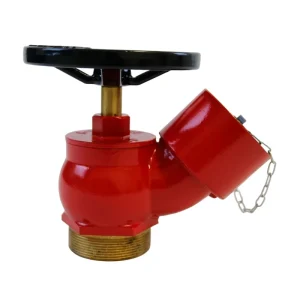 2.5 Inch BSP Oblique Fire Hydrant Landing Valve BS336 Red Material External Thread Firefighting Equipment Accessories