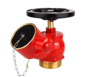 2.5 Inch BSP Oblique Fire Hydrant Landing Valve Red Brass Material External Thread Firefighting Equipment Accessories