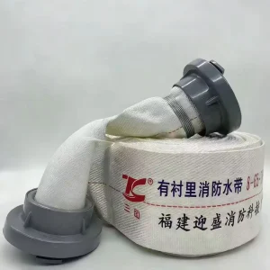 2.5 Inch Canvas Fire Hose EPDM PVC Lining 13Bar 27Bar 15M 20M 30M High Pressure Fire Fighting Water Belt