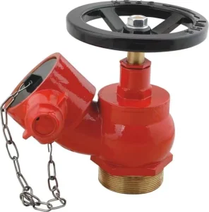 2.5 Inches Brass Threaded Oblique Type Flange Landing Valve Fire Hydrant Valve Indoor 45 Degree Flange Fire Hydrant