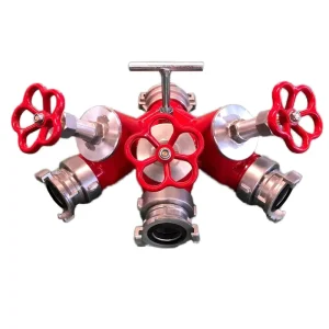 2.5MPa High Pressure Fire Split Valve Flexible Threaded Fire Hydrant Water Distributor with 1 Inlet and 3 Outlets
