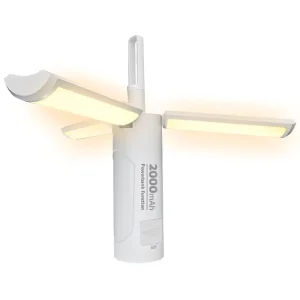 2000mAh Foldable Rechargeable Camping Tent Lamp Stepless Dimming Hanging Light with SOS Emergency Mode
