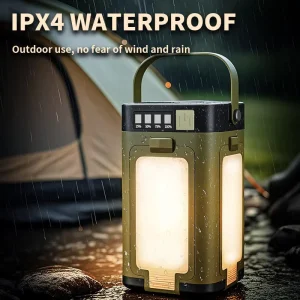 2000mAh Solar Mosquito Repellent Camping Lantern 4 Leaf Sunlight Charging Night Market Stall Outdoor Collapsible Camp Tent Lamp