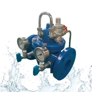 200X PRV with Check PN16 DN100 DN500 Diaphragm Copper Pilot Blue Epoxy Fire Fighting Steady Valve