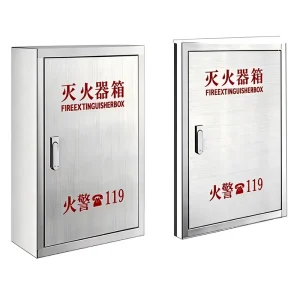 201 304 Wall mounted Fire Box Customized Metal Fire Extinguisher Box Essential Firefighting Equipment Accessory